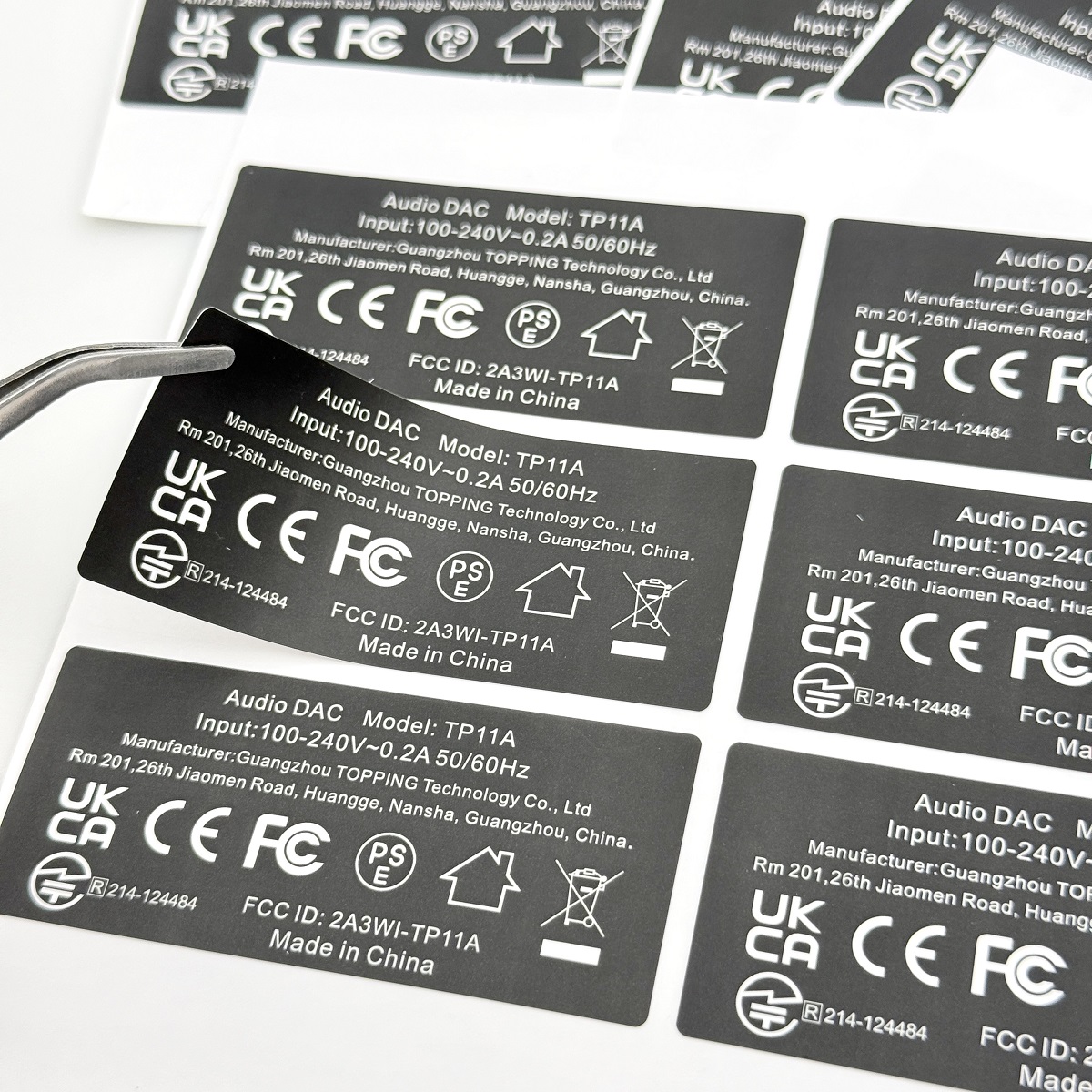 Custom UL and CSA equipment marking labels for North American applications
