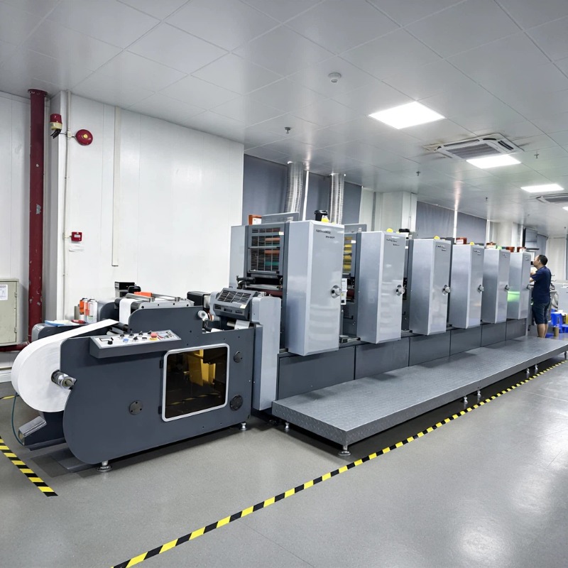 Flexographic printing press for roll-to-roll industrial label production at Tianyue